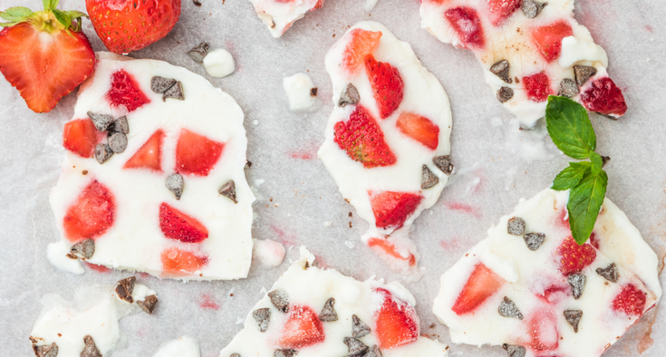 Strawberry yogurt bark picture