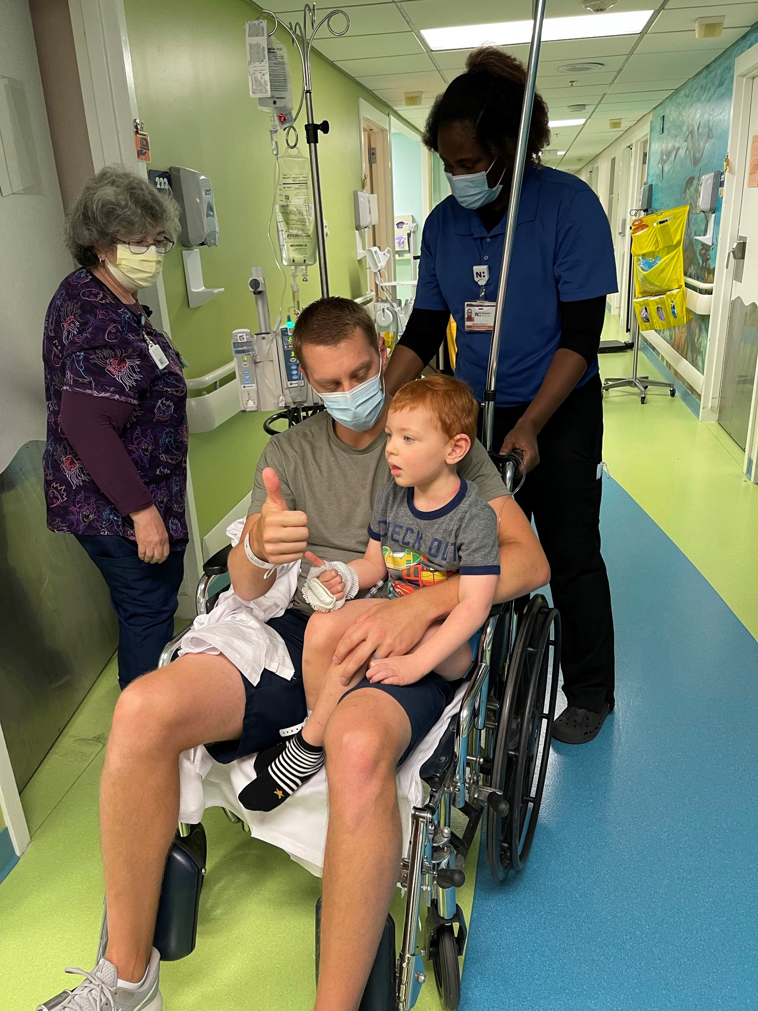 Luke Miller at the start of treatment age 3