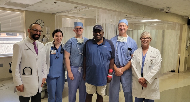 Feature pt Chris Roseboro with - Dr. Hassan Alhosaini Emma Murry NP Dr. Greg Means Dr. John Powers Lenae Stone NP