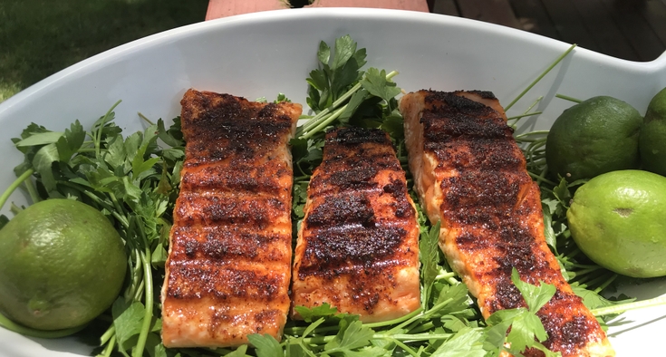 Salmon sweet and spicy