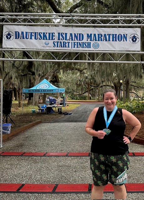 Dr. Meredith Mitchell  marathon shot