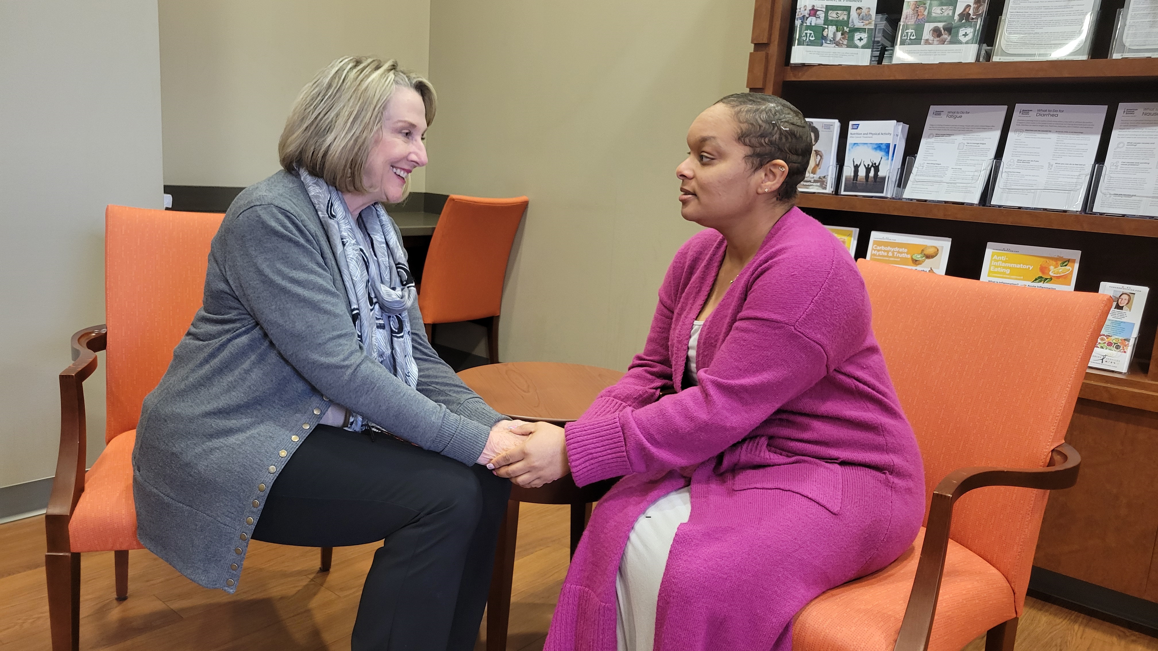 Anna Graves and Nurse navigator Robin Atkinson