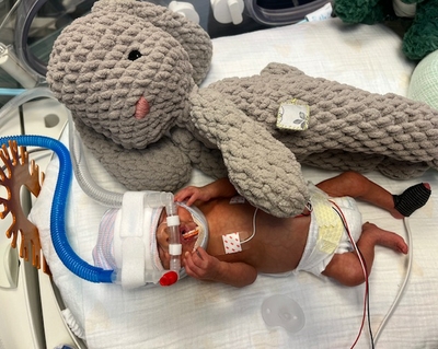 Benny and stuffed animal