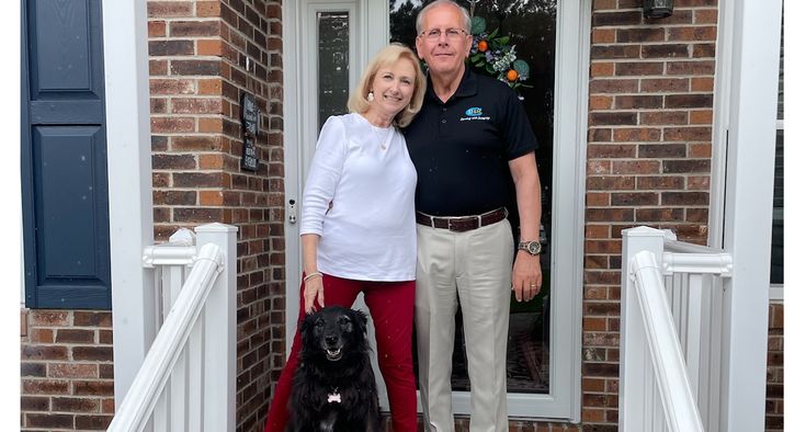 Karen Powell with Morris and Jasmine