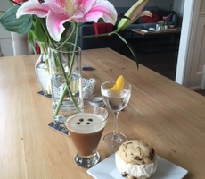 Cecilia Sun - espresso martini and vanilla martini with ice cream sandwich
