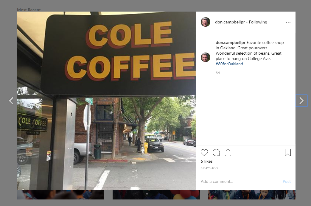 Don Campbell at Cole Coffee 2