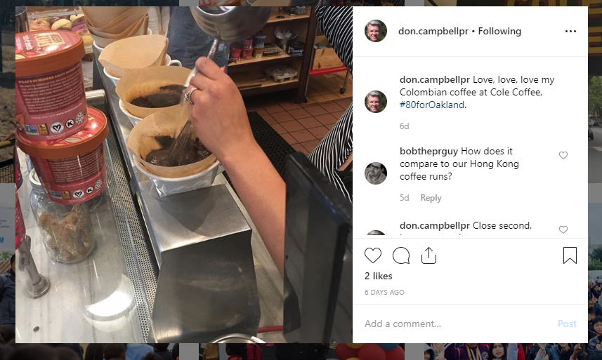 Don Campbell at Cole Coffee
