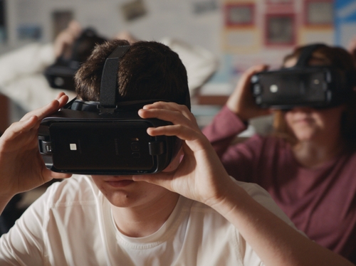 Student on VR Headset (image 1)