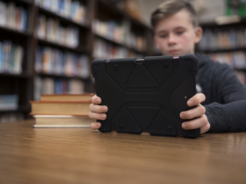 Student using tablet 