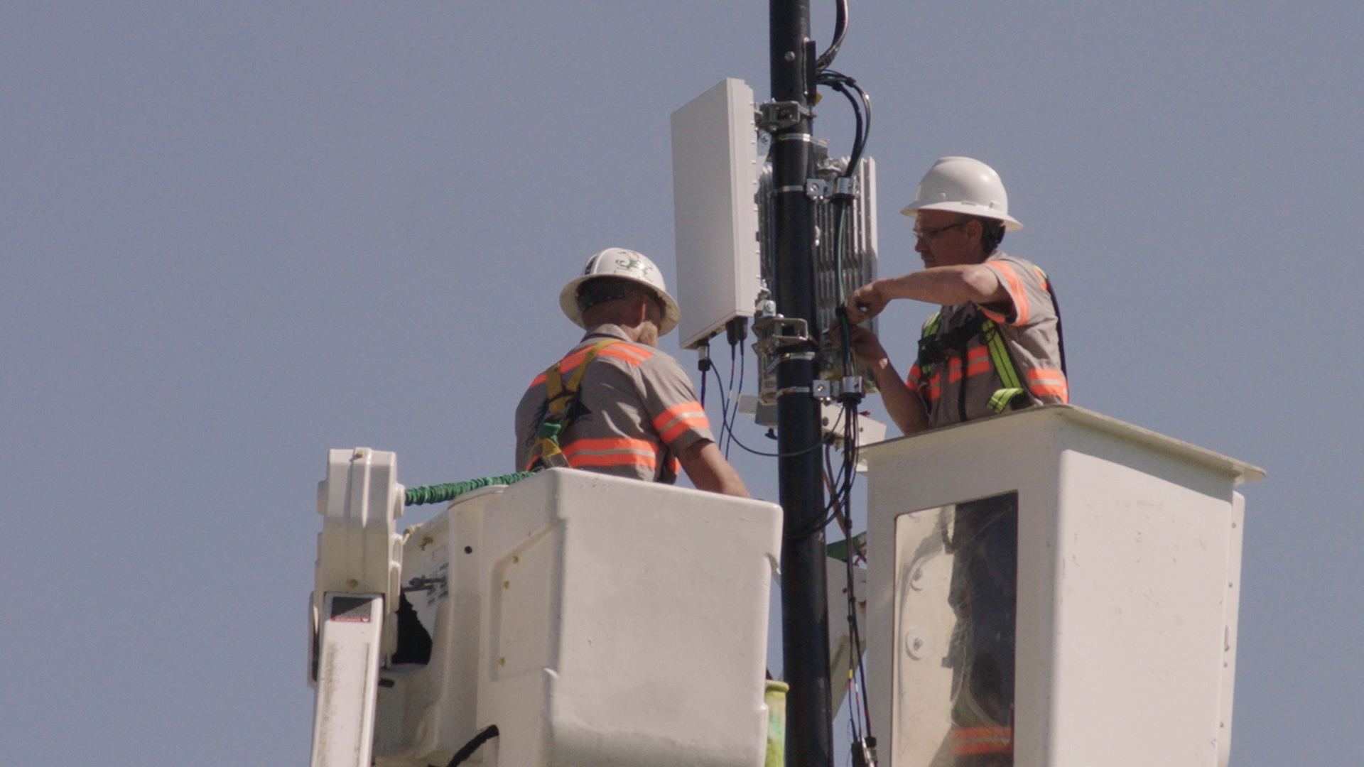 Technicians Installing 5G Node