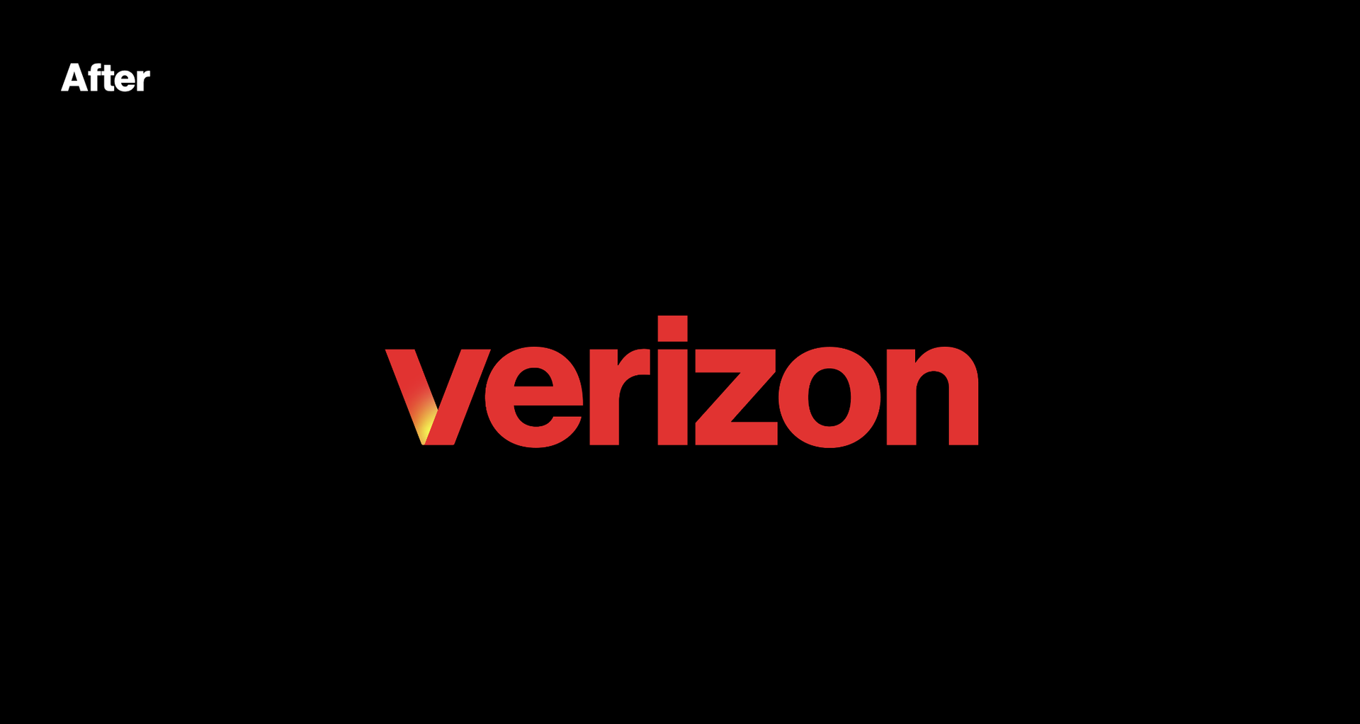 Verizon Brand Logo After Black