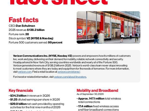 Verizon Corporate Fact Sheet