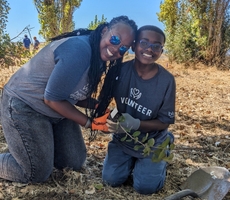 Oakland Beautiful Tree Planting 4 - Amber and Onyx