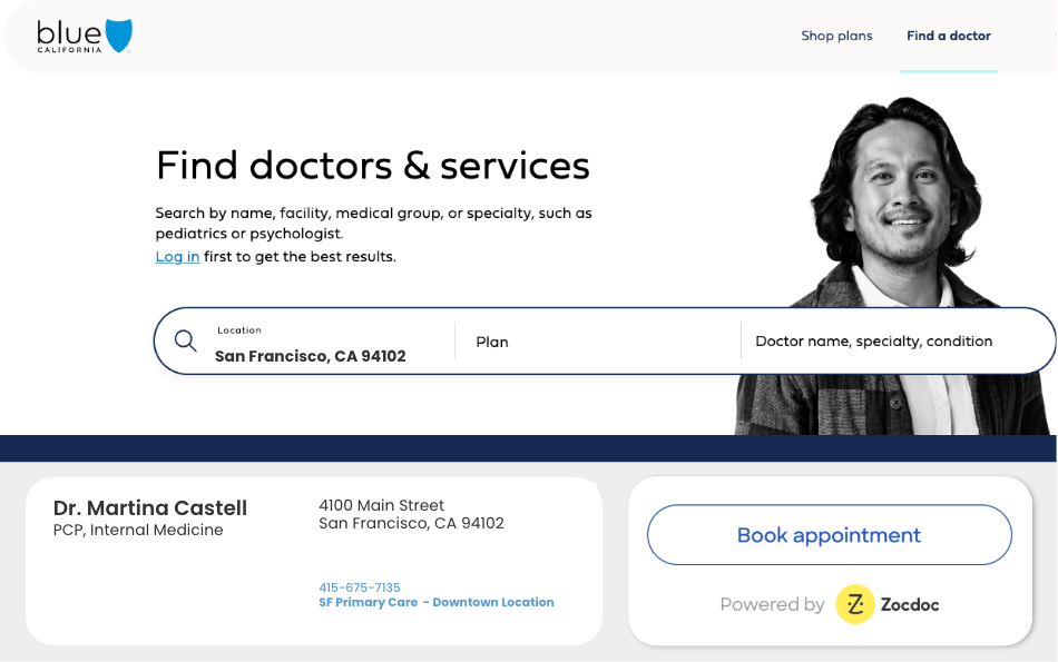appointment booking user interface image