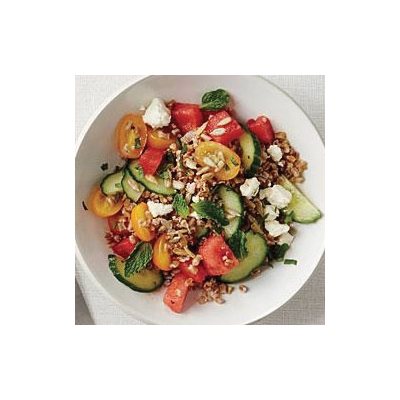 Wheat Berry Salad with Watermelon and Tomatoes