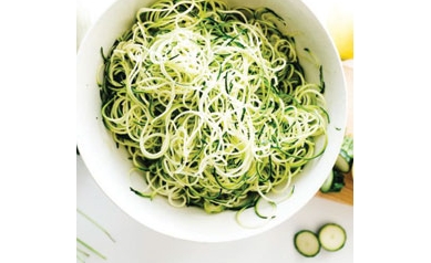 Zucchini and Summer Squash Noodles with Oregano, Basil, and Lemon
