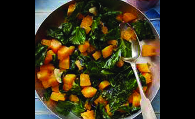 Zippy Sweet Potatoes and Collard Greens