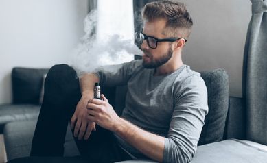 Vaping e-liquid from an electronic cigarette