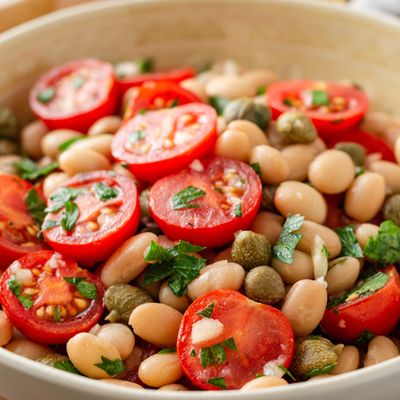 Cannellini Bean Salad with Roasted Vegetables