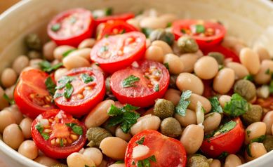 Cannellini Bean Salad with Roasted Vegetables
