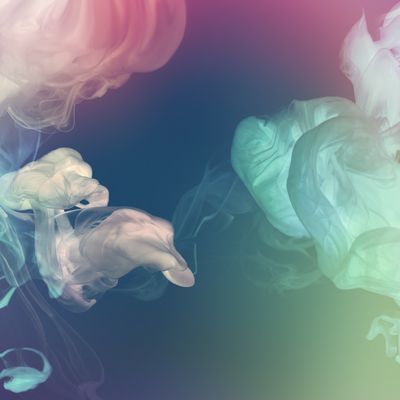 Acrylic colors in water. Abstract background.