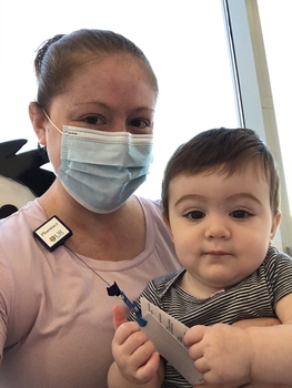 Kate Ocon with her daughter