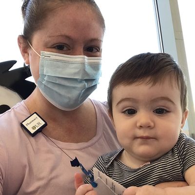 Kate Ocon with her daughter