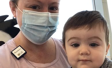 Kate Ocon with her daughter