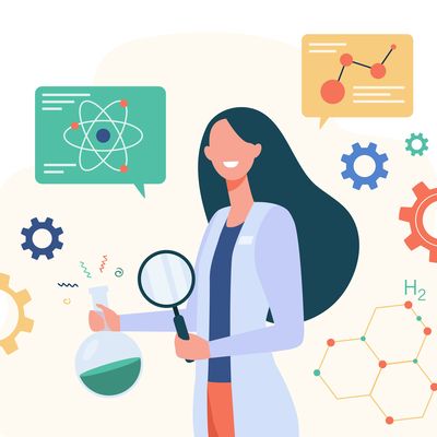 Female scientist doing scientific research in lab