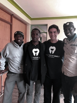 Shalom with co-volunteers