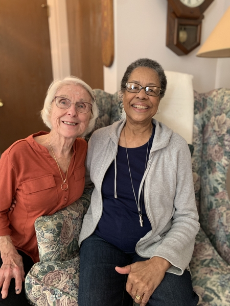 Current day photo of Delores Seward and Jane Hill