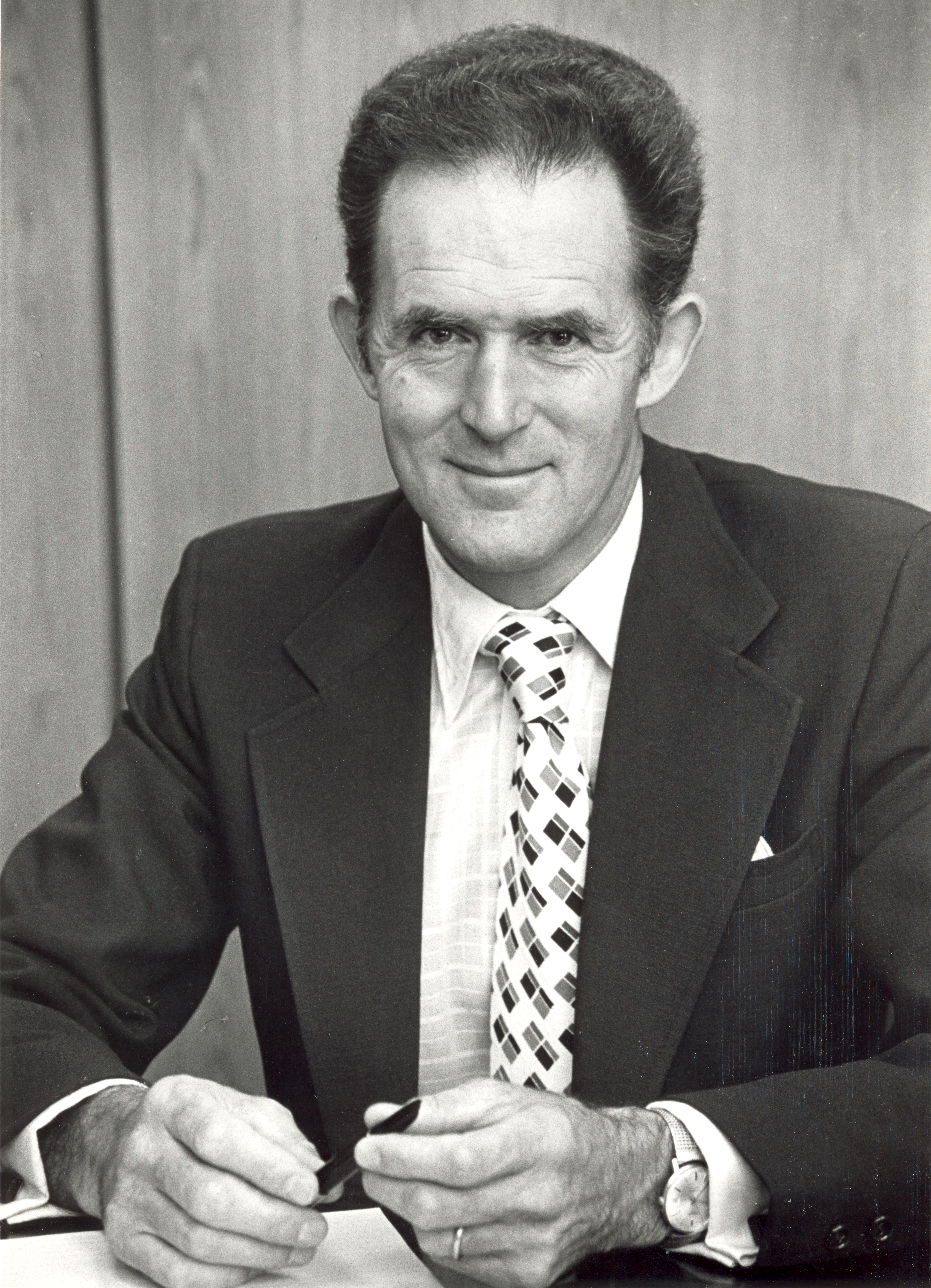 black and white portrait of Dr. William McHugh