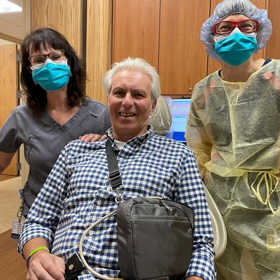 Loren with dental team