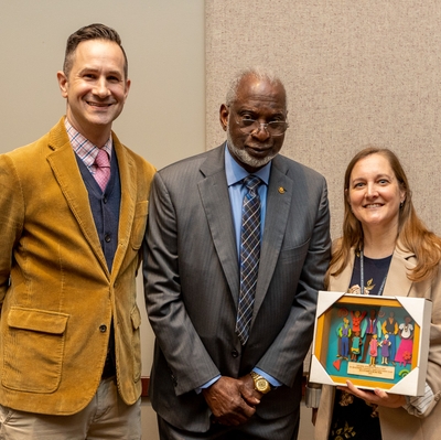 Andrew Cohen, PhD, David Satcher, MD, PhD, and Corey Nichols-Hadeed, JD.