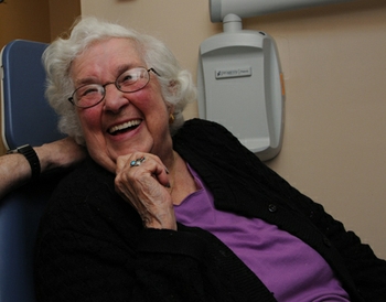 Older adult in dental chair