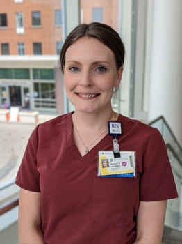 Wilmot Cancer Institute nurse and Hodgkin lymphoma survivor Hannah Lundgren