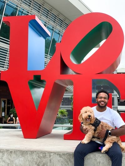 Dr Morgan with his dog