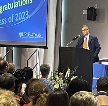 Dr. Ercoli at the podium
