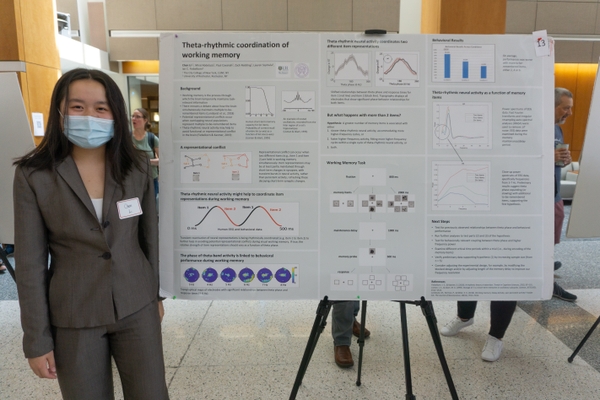 Chen Li at fianl poster presentation for NEUROCITY in summer of 2022.