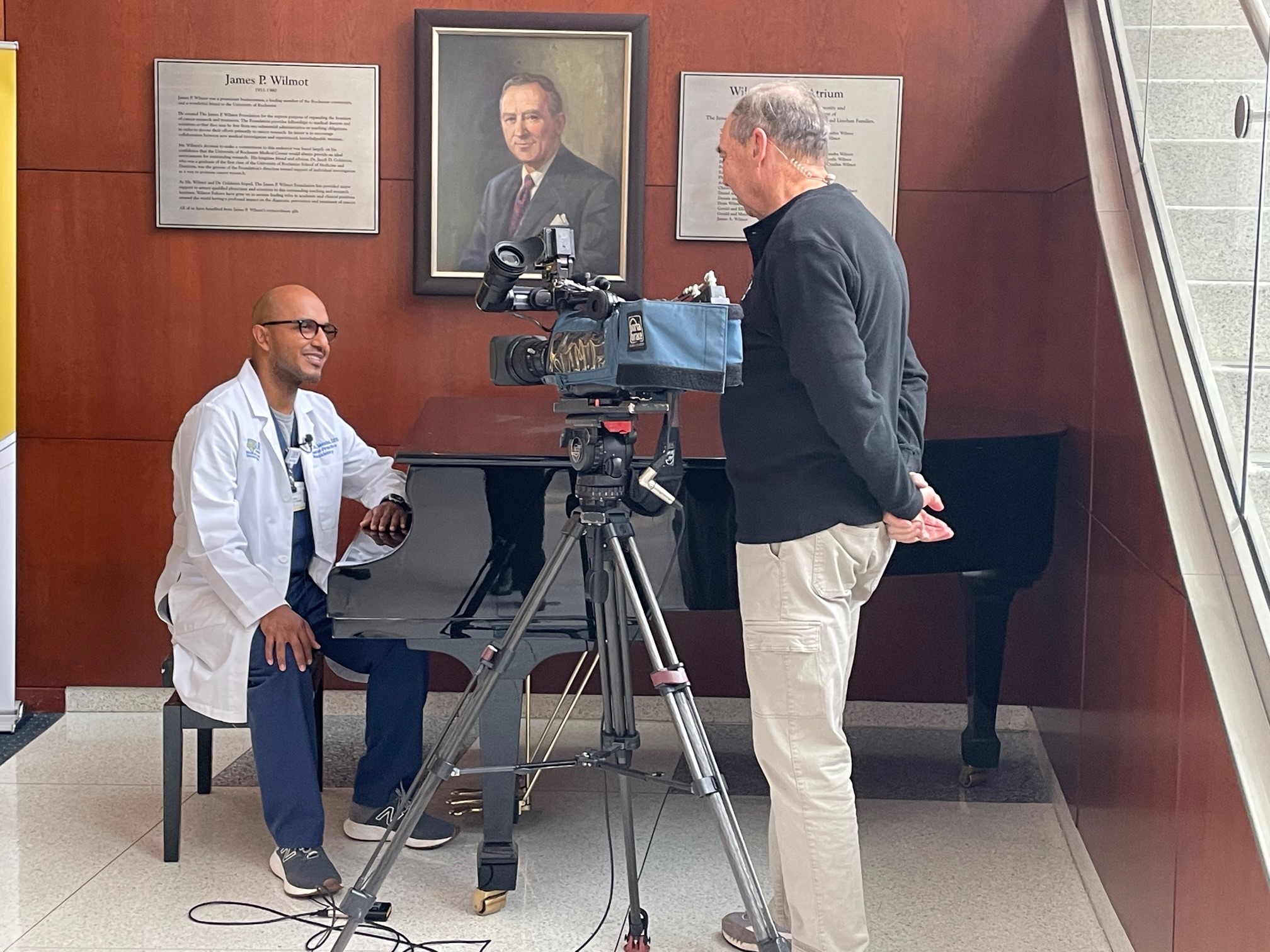 Dr. Mendez and Mark Schuman with WHAM 13