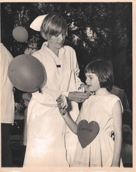 Young Denise at heart picnic in Buffalo
