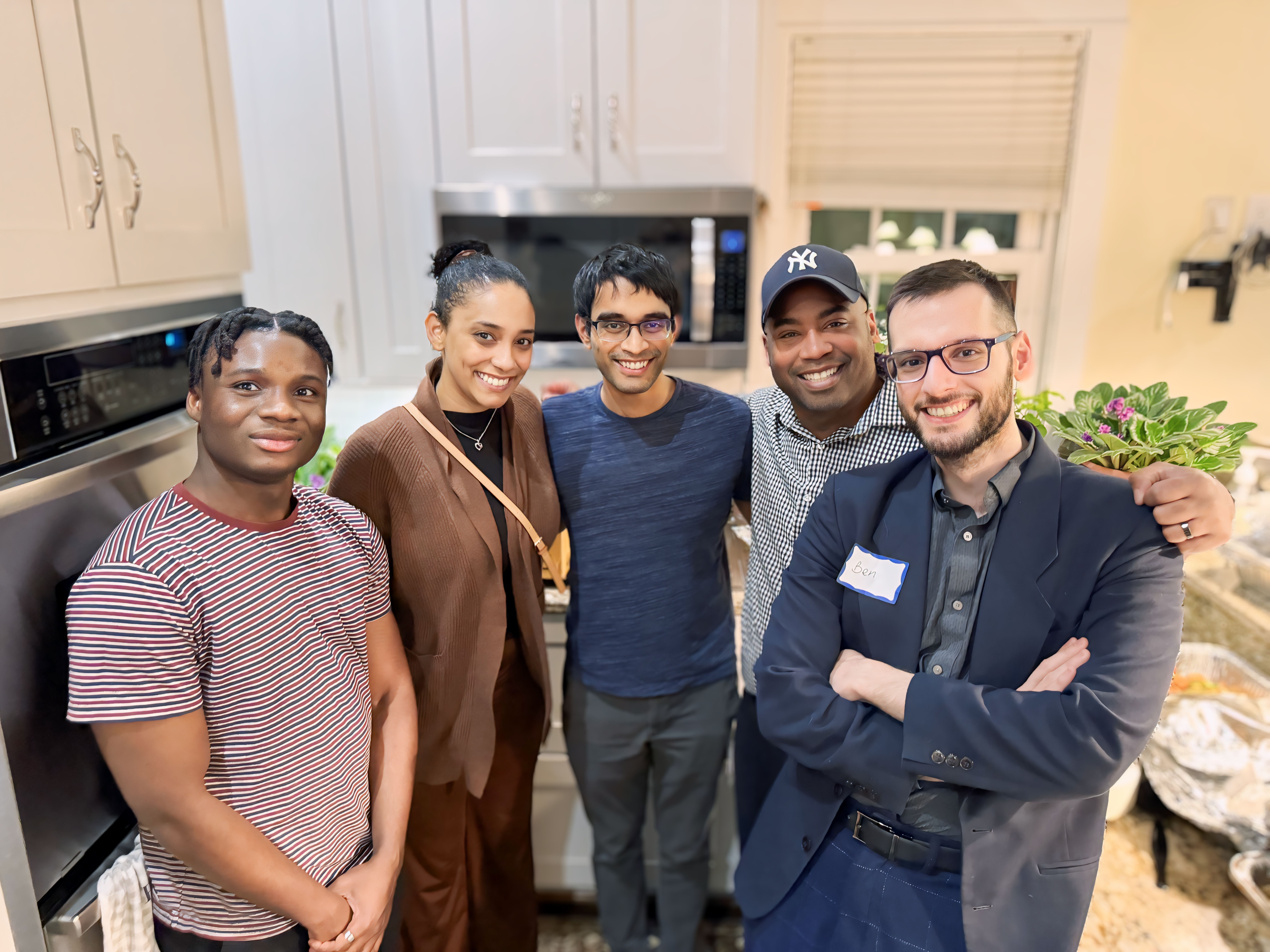 Nate Smith with a group at his home