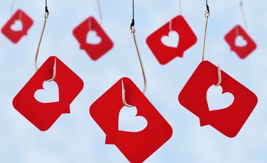 social media likes on hooks