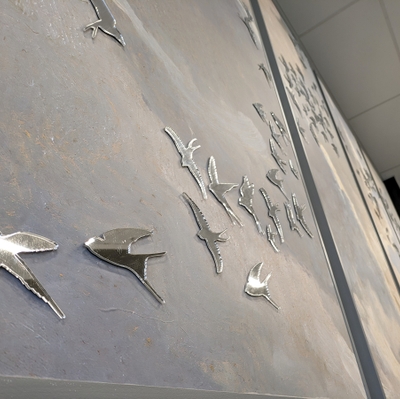Flying Together: Mural at Strong Memorial Honors Ongoing Pandemic Teamwork and Perseverance