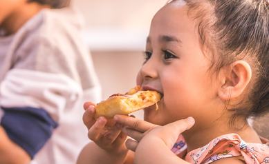 girl eating