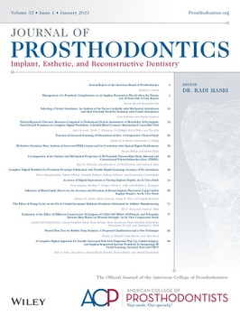 A cover of the Journal of Prosthodontics