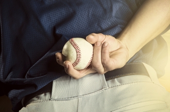 baseball ball in hand