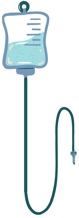 Drawing of an IV drip