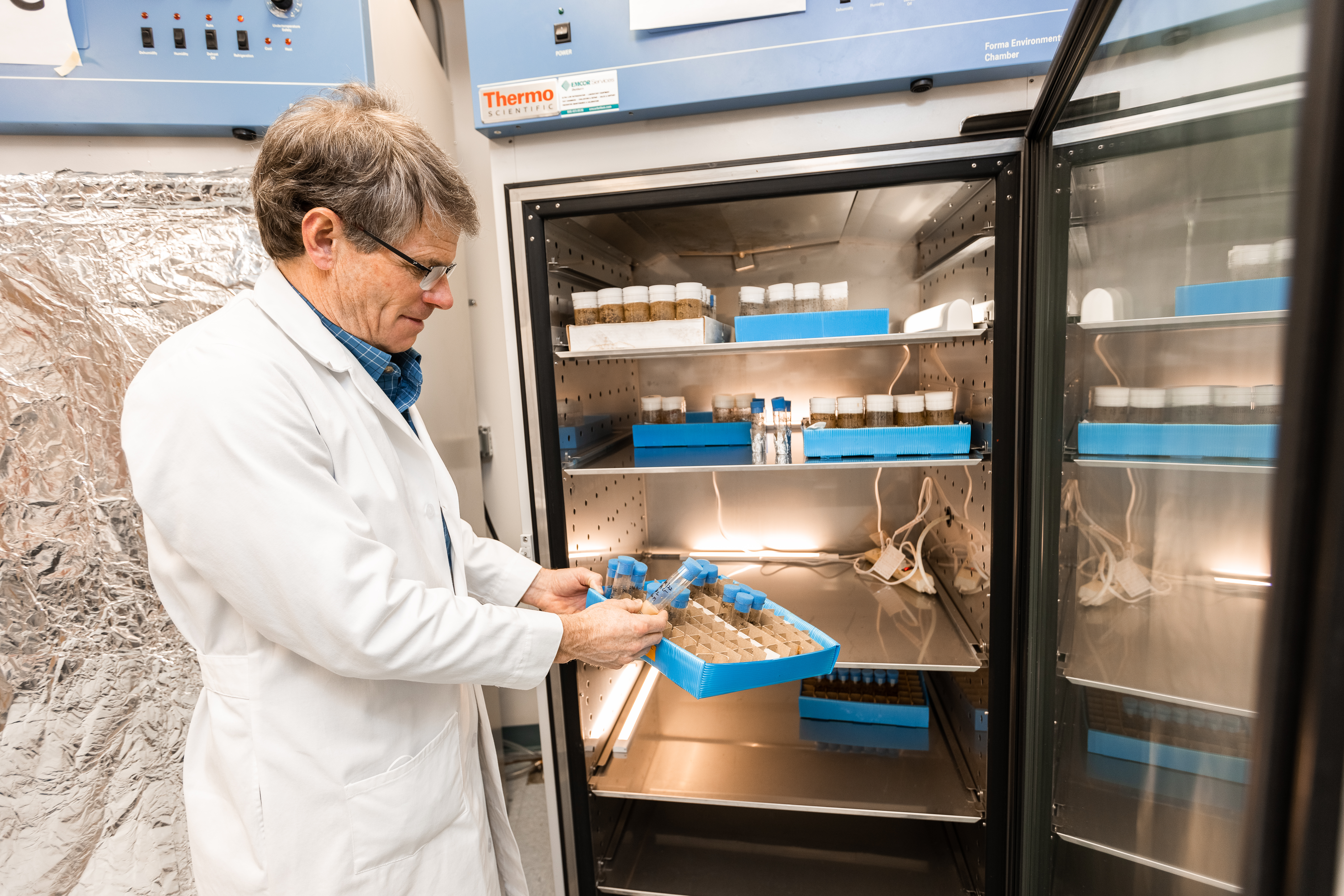 Matt Rand, PhD, in research lab