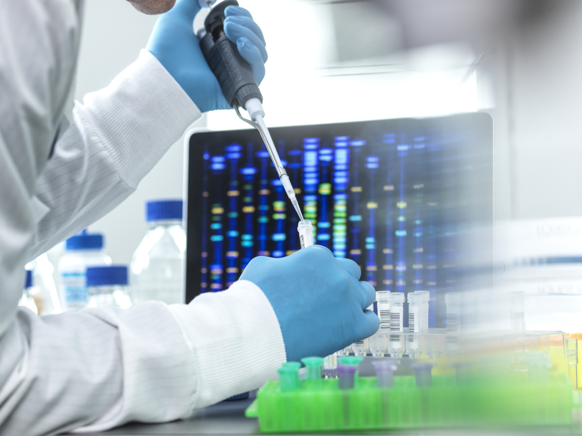 dna being transferred for sequencing